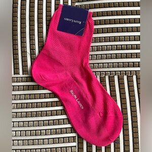 Ralph Lauren Purple Label Hot Pink Cotton Socks